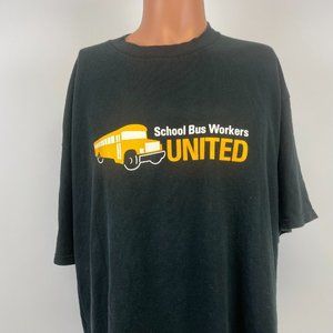 School Bus Worker Union International Brotherhood Of Teamsters T Shirt Vtg 2XL